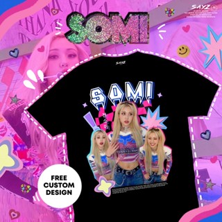 [S-5XL] เสื้อยืดแฟชั่นสีดำ เสื้อเชิ้ต Somi Jeon|Somi Collection|Somi Jeon|เสื้อKpop S-5XL