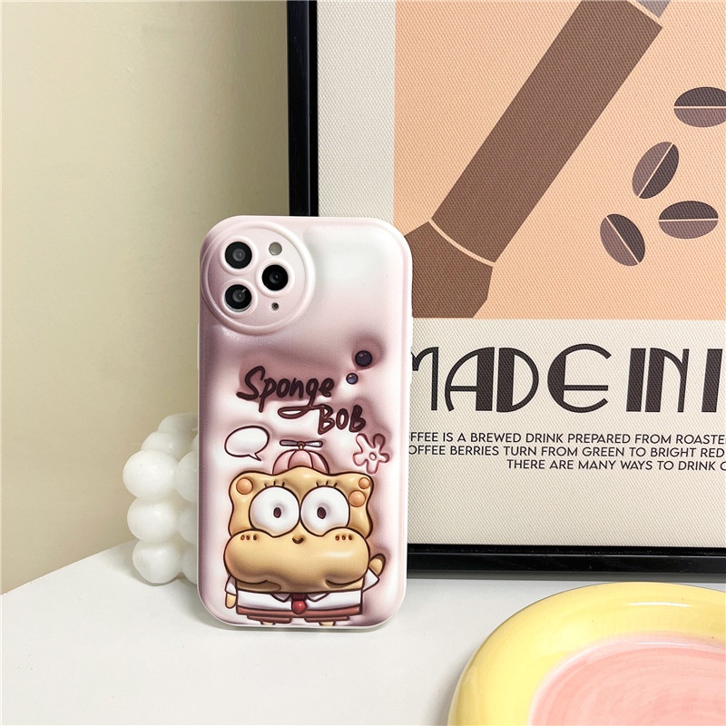 เคสซิลิโคนนิ่ม-ลายสพันจ์บ็อบ-3d-กันกระแทก-สําหรับ-iphone-11-promax-14-pro-max-11-12-13-6-7-8plus-x-max