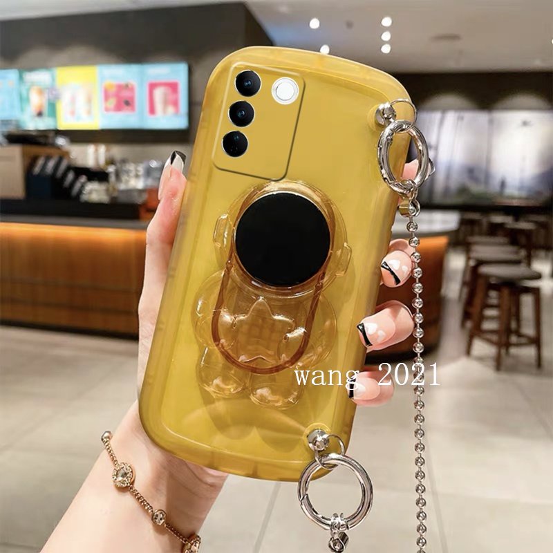 hot-selling-phone-case-เคส-vivov27-vivo-v27e-v27-pro-5g-y02a-new-color-transparent-astronaut-invisible-phone-holder-casing-lens-protection-soft-case-with-crossbody-strap-lanyard-เคสโทรศัพท