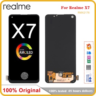 อะไหล่หน้าจอสัมผัส LCD AMOLED แบบเปลี่ยน สําหรับ OPPO Realme X7 RMX2176 Realme X7 5G