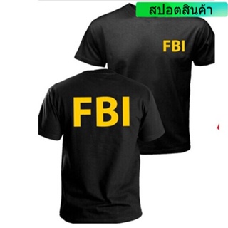 [S-5XL] เสื้อยืดแขนสั้น พิมพ์ลายตํารวจ CIA FBI แฟชั่นฤดูร้อน สําหรับผู้ชาย
