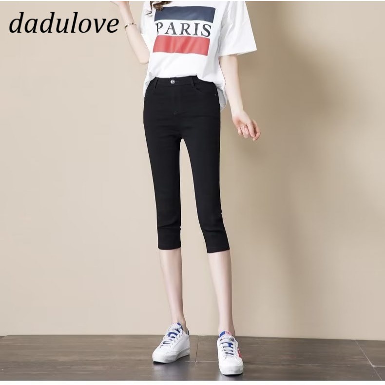 dadulove-new-korean-version-of-ins-high-waist-skinny-womens-jeans-niche-large-size-stretch-cropped-pants