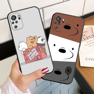 เคสโทรศัพท์มือถือ ซิลิโคนนิ่ม ลายหมีเปลือยสามตัว สําหรับ Xiaomi Redmi 10A 10C Note 10 Pro 10S