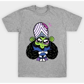 เสื้อยืดแขนสั้นเสื้อยืดแขนสั้น คอกลม ผ้าฝ้าย 100% พิมพ์ลายกราฟฟิค Powerpuff Girls and MOJO JOJO สําหรับผู้ชาย และผู้หญิง