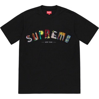 🌟พร้อมส่ง🌟Supreme City Arc Tee City Landmark เสื้อยืดลําลองสําหรับผู้ชายผู้หญิงแขนสั้นพิมพ์ลายสีรุ้ง