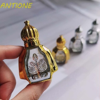 Antione ขวดน้ําหอมเปล่า แบบพกพา เติมได้ สีทอง สําหรับเดินทาง