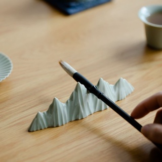 Song Qingglaze Series Celadon ที่ใส่ปากกา รูปภูเขา [Uayun] อุปกรณ์เสริม สําหรับตกแต่งชุดน้ําชากังฟู [A019]