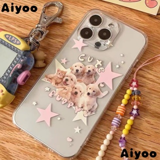 ✅เคสมือถือ แบบนิ่ม แบบใส ลายสุนัขน่ารัก กันตก สําหรับ iPhone 13 14 Apple 11 12 xr 6p 78 Plus iPhone JJ8R