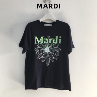 Mardi Mercredi ใหม่ เสื้อยืดแขนสั้น พิมพ์ลายดอกเดซี่ ไล่โทนสี สําหรับผู้ชาย และผู้หญิง
