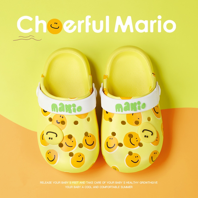 cheerful-mario-crocs-รองเท้าแตะ-พื้นนิ่ม-กันลื่น-เหมาะกับฤดูร้อน-สําหรับเด็กผู้ชาย-และเด็กผู้หญิง