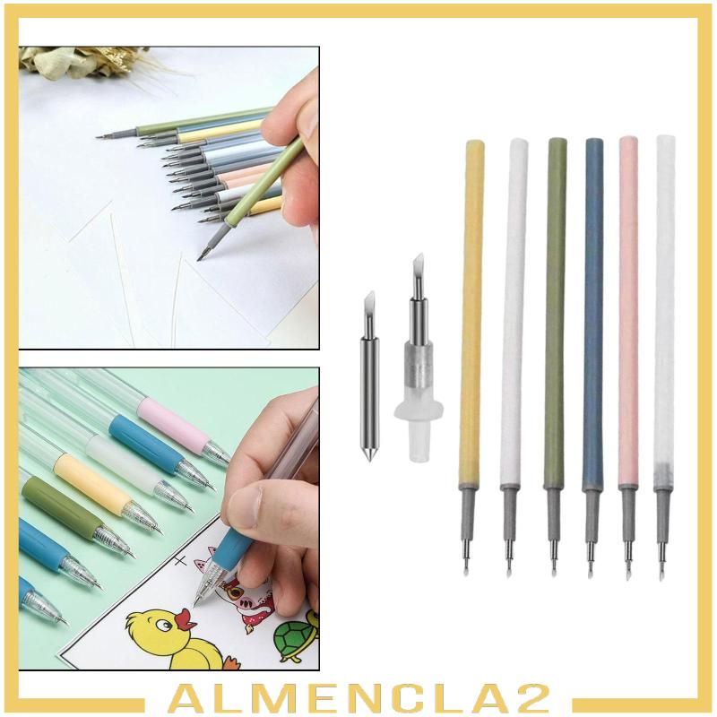 almencla2-6pcs-paper-cutter-pen-refill-craft-cutting-tool-gift-for-art-paper-diy