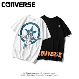 CONVERSE Couples Fashion Cotton Short Sleeve T-Shirts Classic Print Sports Tops Casual Unisex Summer Tee yPrR_01