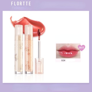 Flortte ลิปสติก ลิปกลอส เนื้อน้ําค้าง แบบกระจก