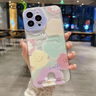 เคสโทรศัพท์มือถือนิ่ม แบบใส ลายหน้ายิ้ม พร้อมช่องใส่บัตร สําหรับ Infinix Hot 20 Play 20S 20i Hot 12 Play NFC Pro 12i Hot 11 2022 Hot 8 Lite