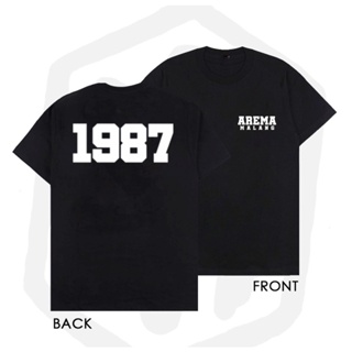 Arema malang 1987 casual T-Shirt T-Shirt Front And Back_03