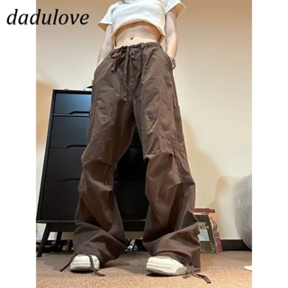 DaDulove💕 New American Ins Street Retro Casual Pants High Waist Loose Drawstring Wide Leg Pants Niche Trousers
