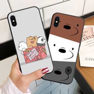 เคสโทรศัพท์มือถือ ซิลิโคนนิ่ม ลายหมีเปลือยสามตัว สําหรับ IPhone X XR XS Max