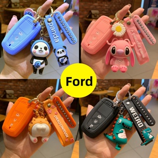 เคสกุญแจรถยนต์ Ford EcoSport Territory Everest Expedition Explorer Ranger Raptor F150 Mustang Gen Ranger ซิลิโคนกุญแจสำหรับ Ford ของแต่งรถยนต์