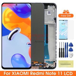 หน้าจอ 6.43 นิ้ว สําหรับ Xiaomi Redmi Note 11 2201117หน้าจอสัมผัสดิจิทัล Lcd พร้อมกรอบ แบบเปลี่ยน สําหรับ Redmi Note 11