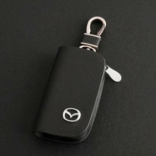 Mazda เคสกุญแจรีโมทรถยนต์ แบบหนัง พร้อมพวงกุญแจ