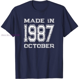 Vintage Made In 1987 October Birthday Gift T-Shirt_03