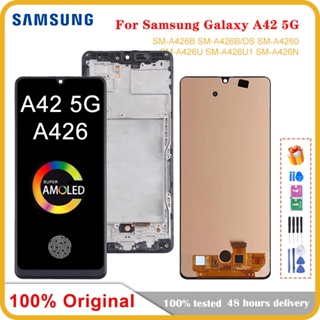 หน้าจอ LCD 6.6 นิ้ว พร้อมกรอบ สําหรับ Samsung Galaxy A42 A42 5G SM-A426