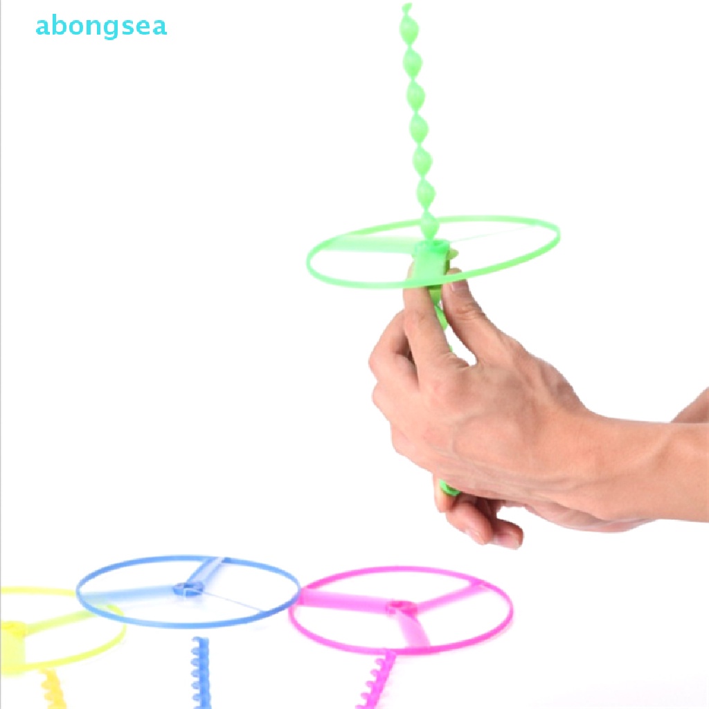 abongsea-จานบินเฮลิคอปเตอร์-ไม้ไผ่-ด้ามจับแมลงปอ-ของเล่นกลางแจ้ง-5-ชิ้น