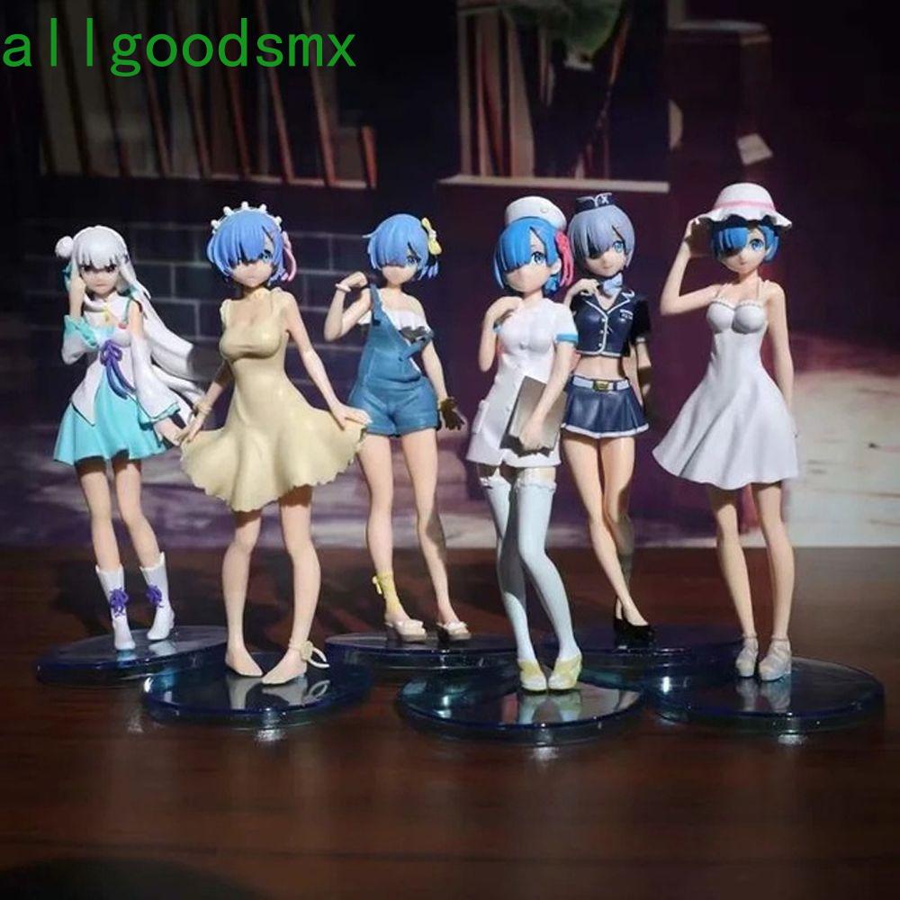 allgoods-birthday-present-re-life-in-a-different-world-from-zero-6pcs-set-rem-swimsuit-figure-rem-action-figure-christmas-gift-girl-figure-figure-toys-model-toy-collection-pvc-rem-anime-figure