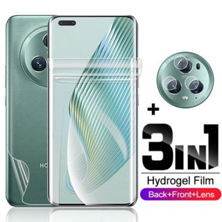 3in1 ฟิล์มไฮโดรเจล ป้องกันเลนส์กล้อง ด้านหน้า และหลัง สําหรับ Huawei Honor Magic 5 Pro Lite 5Pro 5Lite Magic5Pro Magic5 5G HD
