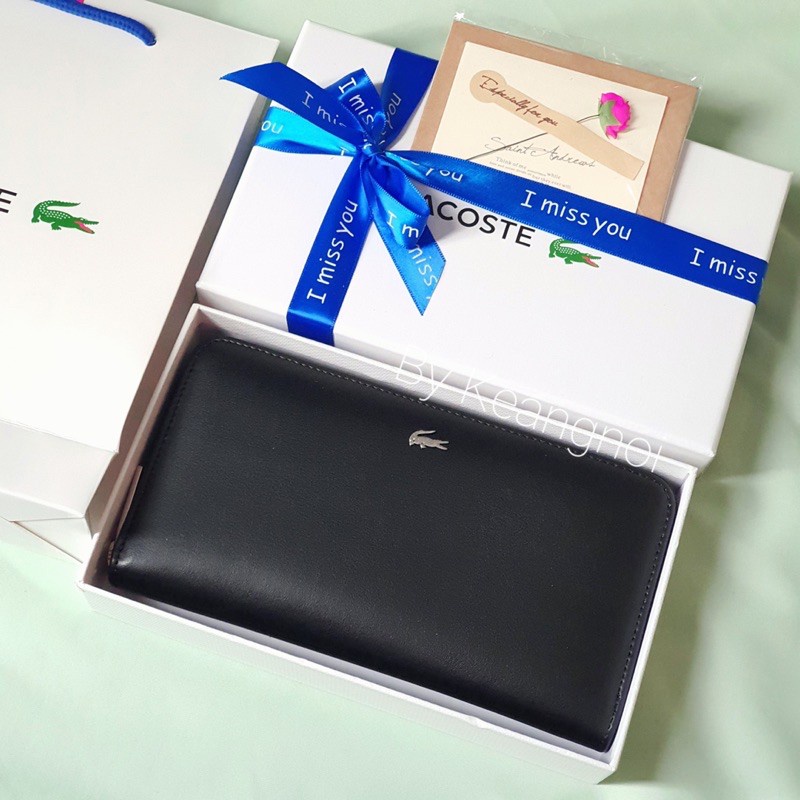 ของขวัญวันเกิด-ของขวัญ-ทุกโอกาส-กระเป๋าสตางค์-factory-long-wallet-สีดำใบยาว-มีกล่อง-ถุงกระดาษ-ชุดของขวัญ-ฟรี-การ์ดอวยพร