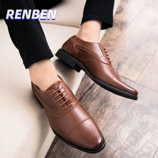 RENBEN รองเท้าทางการและรองเท้าแบบสวม,Microsuede สไตล์มรดกที่เรียบง่าย สวมและถอดง่าย,ส้นเตี้ยแบบหัวมนสำหรับผู้ชาย