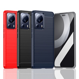 เคสโทรศัพท์มือถือ TPU แข็ง คาร์บอนไฟเบอร์ กันกระแทก สําหรับ Xiaomi 13 12 Lite 5G 12Lite 13Lite