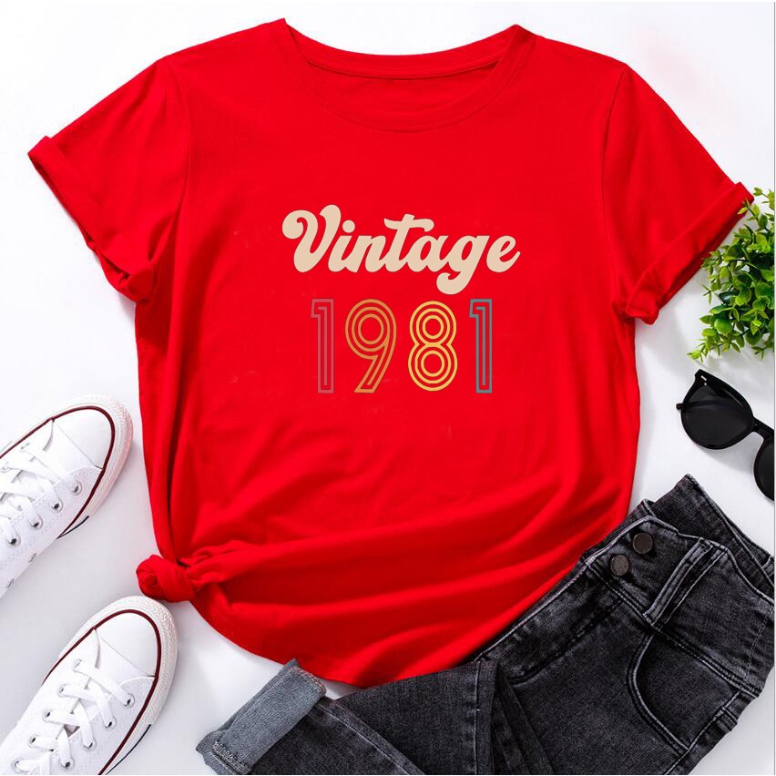 vintage-1981-retro-40th-fashion-print-womens-tee-shirt-cotton-short-sleeve-tops-03
