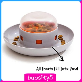 [Baosity5] Dog Food Dispenser Bowl Interactive Slow feed Bowl Non Slip Dog Puzzle Toys Pet
