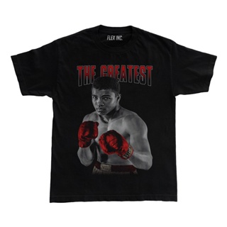 แขนสั้นโอเวอร์ไซส์เสื้อยืด พิมพ์ลายมวย Muhammad Ali The GreatestS-4XL