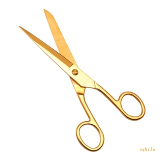 exhila Professional Tailor Vintage High Quality Stainless Steel Scissors Leather Fabric Cutter Golden for Sharp Needlewo