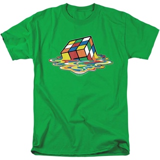 [S-5XL] เสื้อยืด ผ้าฝ้าย พิมพ์ลาย Melted Rubiks Cube แฟชั่นฤดูร้อน สําหรับผู้ชาย