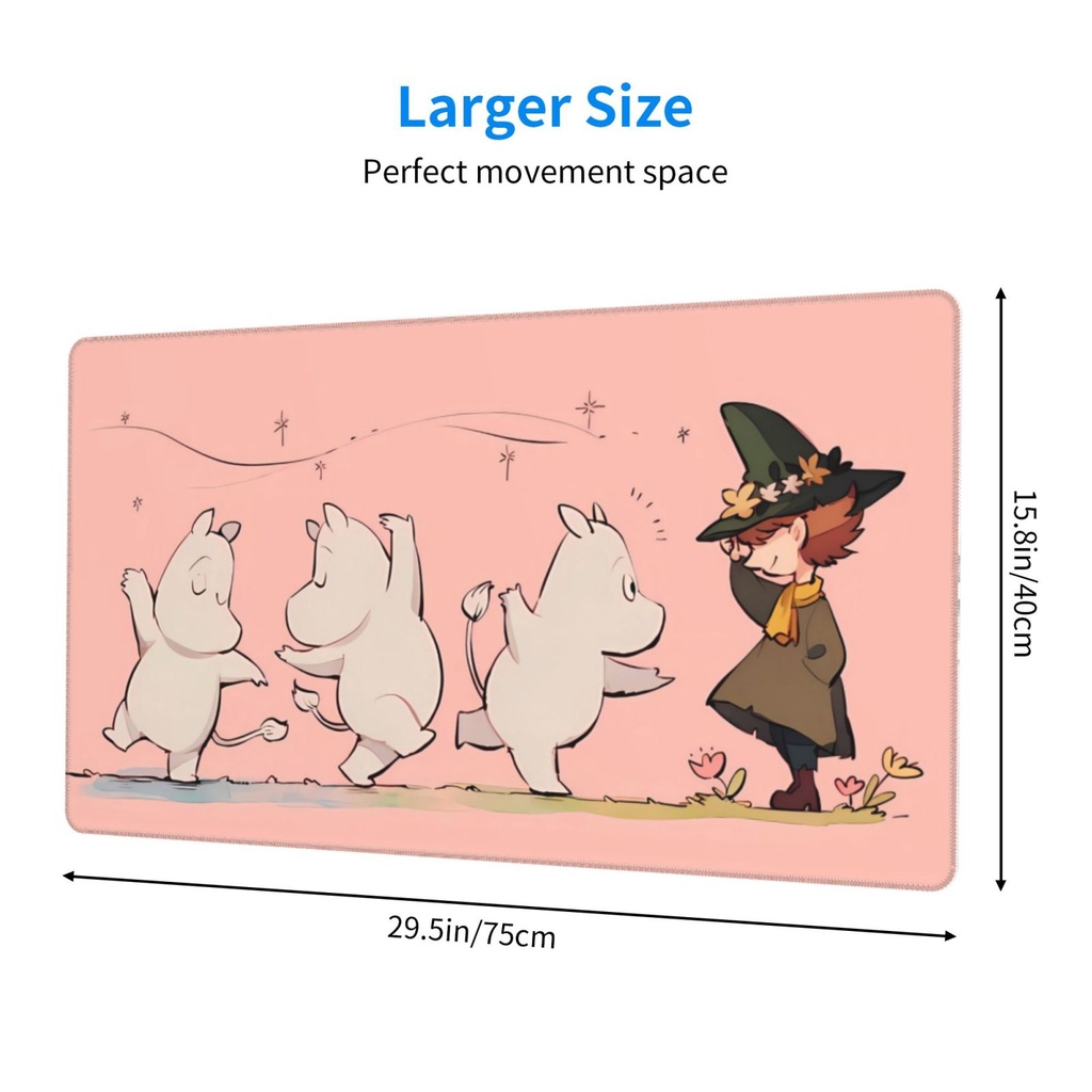 moomin-แผ่นรองเมาส์-พิมพ์ลาย-ขนาดใหญ่-40x75-ซม-ฐานยาง-กันลื่น-สําหรับคอมพิวเตอร์