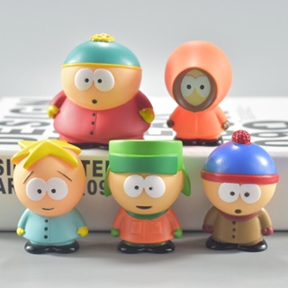 ชุดฟิกเกอร์ The South Park Eric Cartman Stan Marsh Kyle Broflovski Kenny McCormick and Butters Stotch ของเล่นสําหรับเด็ก 5 ชิ้น