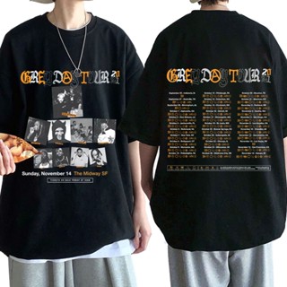 Dkbu 【พร้อมส่ง】เสื้อยืดแขนสั้น พิมพ์ลายแร็ปเปอร์ $uicideboy$ สีเทา สไตล์ฮิปฮอป แนวสตรีท โอเวอร์ไซซ์