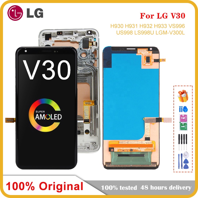 อะไหล่หน้าจอสัมผัสดิจิทัล-lcd-amoled-6-0-นิ้ว-สําหรับ-lg-v30-h930-h933-v350-lg-v35-thinq