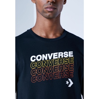 Original Converse T-Shirt Repeat Wordmark Tee - BLACK AND WHITE_01
