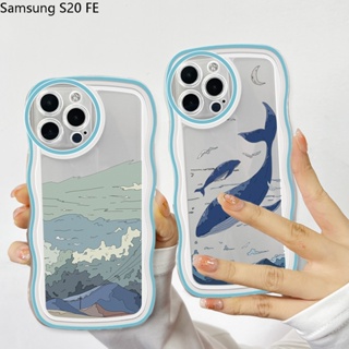 สําหรับ Samsung Galaxy S20 FE S20 Ultra S10 Plus เคสโทรศัพท์มือถือแบบนิ่ม กันกระแทก กันรอยกล้อง ลายการ์ตูนทิวทัศน์สวยงาม สร้างสรรค์ แฟชั่น