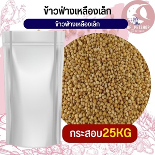 ฟ่างเหลืองเม็ดเล็ก Yellow Sorghum อาหารนก กระต่าย หนู กระรอก ชูก้า และสัตว์ฟันแทะ สินค้าใหม่ทุกกระสอบ(กระสอบ 25KG)