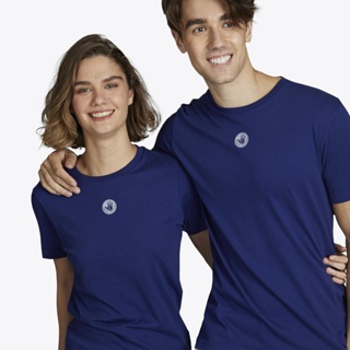 BODY GLOVE Unisex Basic Cotton T-Shirt เสื้อยืด สีน้ำเงิน-79_01