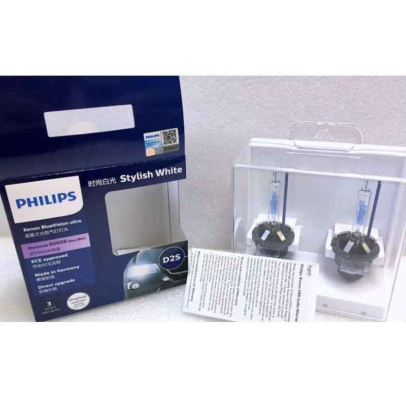 philips-ultra-d2s-d2r-6000k-6000k-85126bvu-85122bvu-หลอดไฟหน้ารถยนต์-ซีนอน-สีฟ้า-สําหรับ