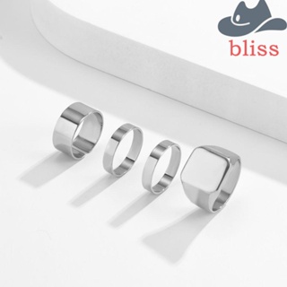 Bliss ชุดแหวนสวมนิ้ว เรียบง่าย สไตล์ฮิปฮอป วินเทจ พังก์ อินเทรนด์ บุคลิกภาพ สตรีท สวมชุดแหวน สไตล์เกาหลี