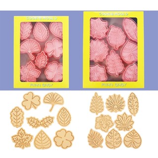 be&gt; 16Pieces Tropical-Leaf Cookie Cutter-Mold for Cake Decorating Mini Plastic Fondant Mold DIY Baking Tool DIY Cookie-S