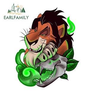 Earlfamily สติกเกอร์ ลาย Scar Lion King ป้องกันรอยขีดข่วน ขนาด 13 ซม. x 10.4 ซม. สําหรับติดตกแต่งรถยนต์ รถจักรยานยนต์ แล็ปท็อป