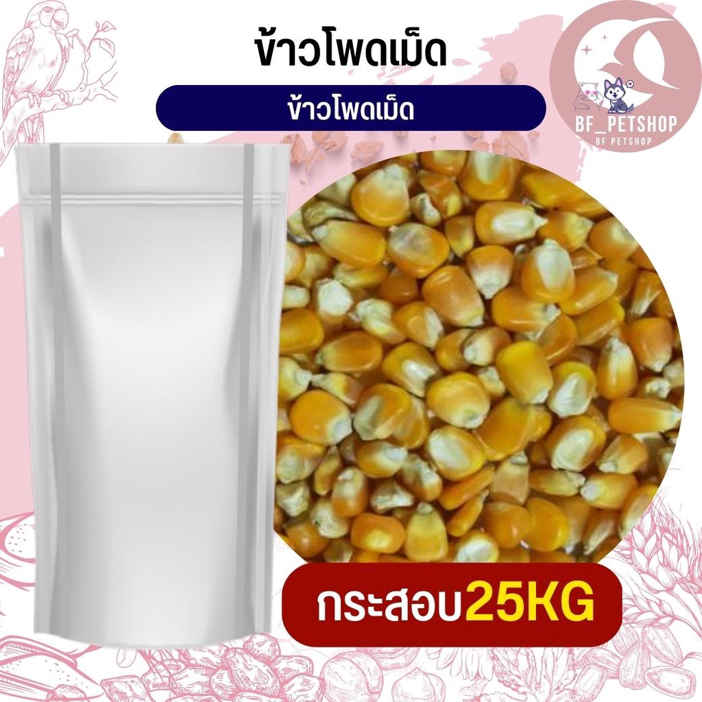 ข้าวโพดเม็ด-corn-kernels-อาหารนก-กระต่าย-หนู-กระต่าย-กระรอก-ชูก้า-และสัตว์ฟันแทะ-สินค้าใหม่ทุกกระสอบ-กระสอบ-25kg